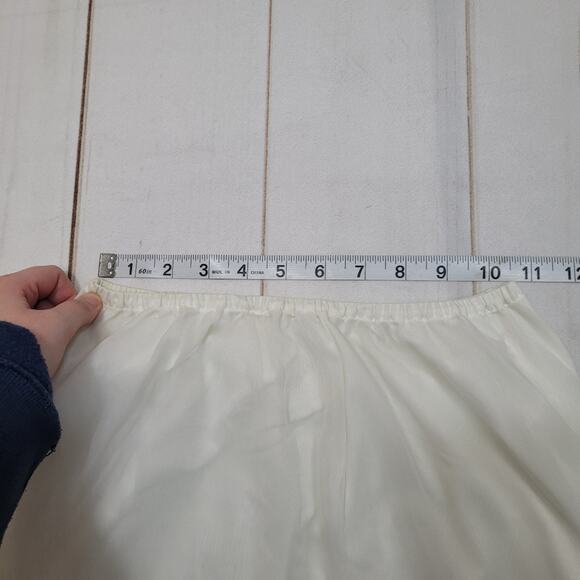 Vintage Shadowline rosette slip skirt floral lace lingerie - Picture 9 of 10